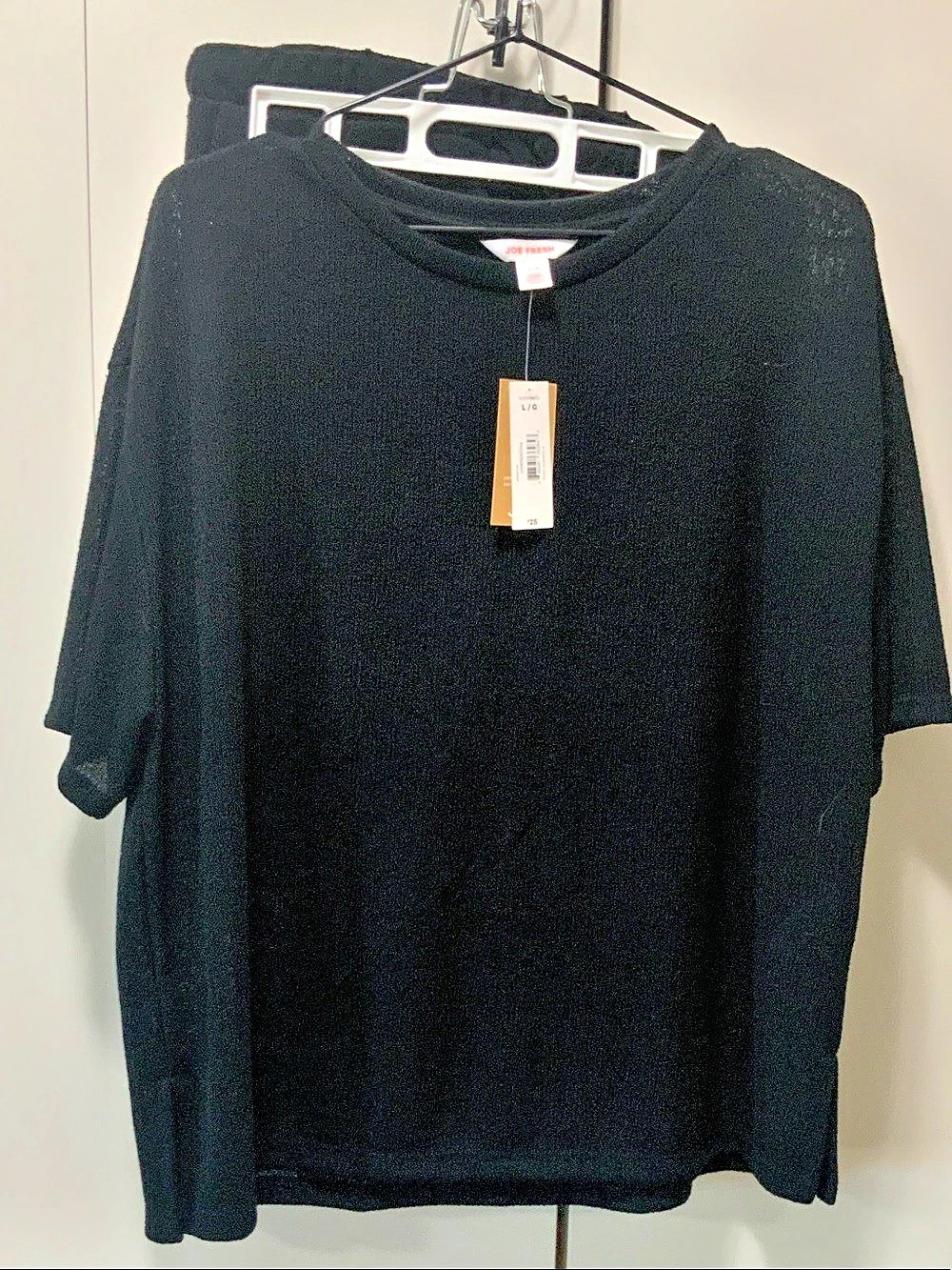 Joe Fresh Short Sleeve Top and matching shorts set in Black. NWT